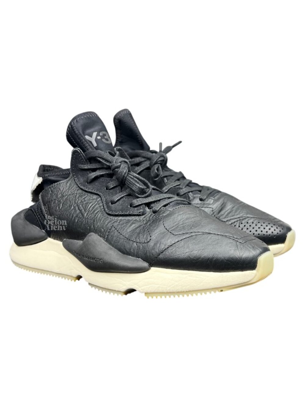 Size 10 Y-3 Adidas Kaiwa 'Black Cream White' GX1053 Pre-Owned